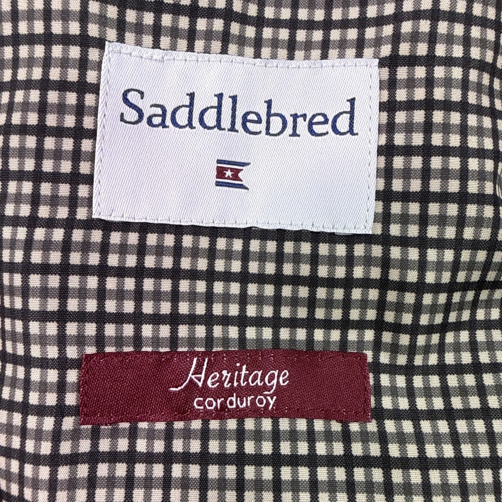 Saddlebred Sport Coat Mens 54L Dark, Gray Corduroy Cotton 2 Button Blazer Academ - Picture 8 of 10